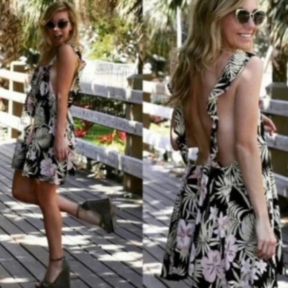 🍋 For Love & Lemons floral backless dress - Picture 5 of 11